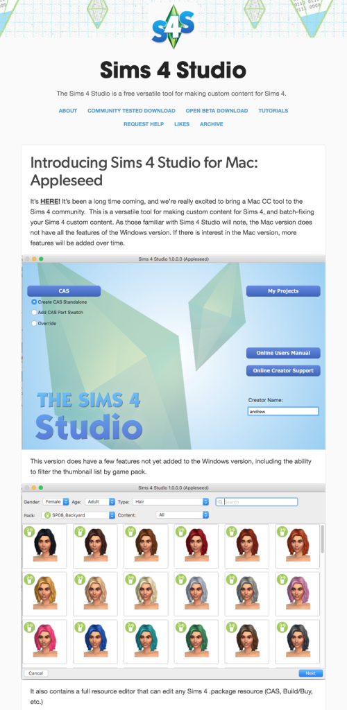 Sims 4 studio for mac